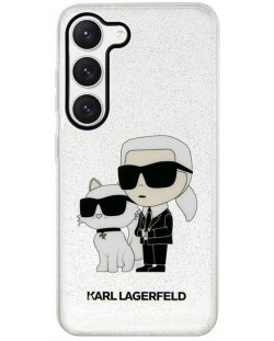 Калъф Karl Lagerfeld - Glitter K and C, Galaxy S23, прозрачен